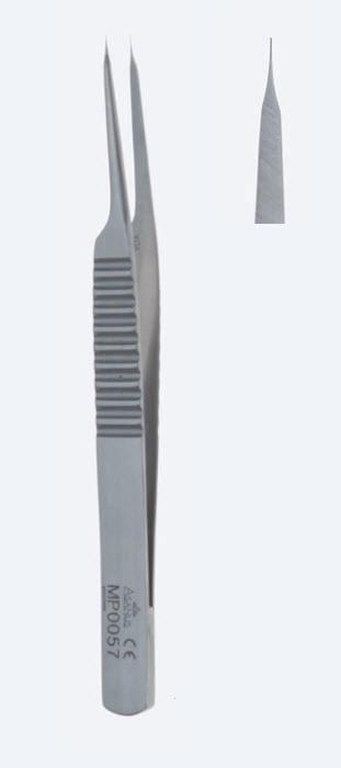 Пінцети мікро, судинні, шир. 9 мм, довж кінчика 8 мм, для судин 0,5-1,5 мм, кінчик 0,2 мм, довжина 110 мм. Бренд - Asanus Medizintechnik Gmb, Німеччина